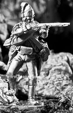 Миниатюра из олова 687 РТ Егерь полка Багратиона, 54 мм, Ратник