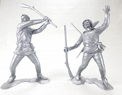 Сборные фигуры из пластика Американские скауты,набор из 2-х фигур, №2 (серебристые, 150 мм) АРК моделс