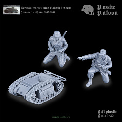 Солдатики из пластика Самоходная мина-танкетка «Голиаф» с расчетом. Лето 1:32 Plastic Platoon