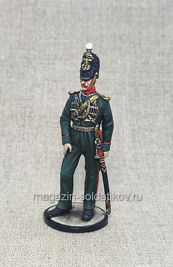 Миниатюра из олова Обер-офицер Нижегородского драгунского полка, Кавказ 1850,54 мм, Студия Большой полк (ИЛ2407.12.02.54) (ИЛ2407.12.02.54)