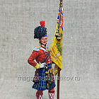 Шотландский знаменосец с полковым знаменем, 1815 г., 54 мм, Студия Большой полк (ИЛ2603.12.04.54) (ИЛ2603.12.04.54 )