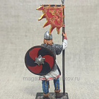 Миниатюра из олова Викинг со знаменем IX-X века, 54 мм, Студия Большой полк