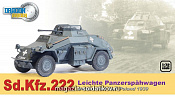 Масштабная модель в сборе и окраске Д Лёгкий бронеавтомобиль Sd.Kfz 222,Польша 1939(1/72) Dragon - фото