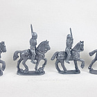 Солдатики из пластика Конные викинги, 40 мм, набор 4 шт
