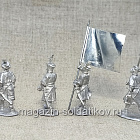 Сборная фигура из металла Польская пехота. Командная группа, 28 мм, Figures from Leon (L131) (L131)