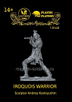 Сборная миниатюра из смолы Воин-ирокез, 54 мм Altores Studio - фото