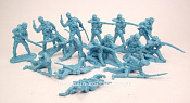 Солдатики из пластика Union Infantry 16 figures in 8 poses (light blue), 1:32 ClassicToySoldiers - фото