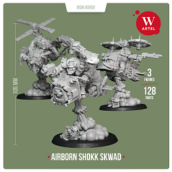 Сборные фигуры из смолы Airborn Shokk Skwad, 28 мм, Артель авторской миниатюры «W»