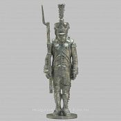 Сборная миниатюра из металла Сержант-вольтижёр (на плечо), Франция, 1807-1812 гг, 28 мм, Аванпост - фото