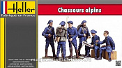 Сборные фигуры из пластика Солдаты Chasseurs Alpins 1:35 Heller - фото