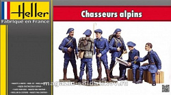Сборные фигуры из пластика Солдаты Chasseurs Alpins 1:35 Heller