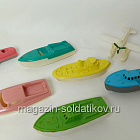 704-1120 Советский игровой набор «Морская флотилия» (набор 6 корабликов + 1 самолет) (704-1120 Н 6 + 1) (704-1120 Н 6 + 1)