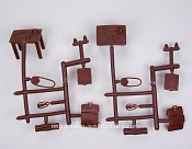 Солдатики из пластика Medical Wagon Accessories 14 in 7 poses (brown), 1:32 ClassicToySoldiers - фото