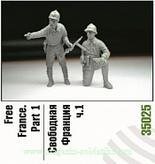 Сборная миниатюра из смолы Свободная Франция ч.2 (2 фигуры), 1:35, Zebrano - фото