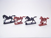 Солдатики из пластика “JUST HORSES” (Blk/Brwn) 4 in 2, 1:32, TSSD - фото