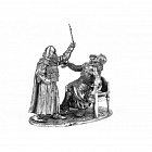 Миниатюра из олова 802 РТ Композиция Брат-лекарь+Рыцарь с Куртизанкой, 54 мм, Ратник