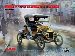 Сборная модель из пластика Model T 1912 Commercial Roadster, Американский автомобиль, 1:24, ICM