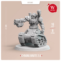 Сборные фигуры из смолы Cyborg 2.0 Brute, 28 мм, Артель авторской миниатюры «W»