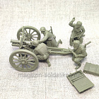 Солдатики из пластика Полковая пушка. РККА.Зима (1:32) Plastic Platoon (PP071) (PP071)