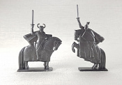 Солдатики из пластика Рыцари, дополнение к ЛКЗ (2 шт, графит) 52 мм, Солдатики ЛАД - фото