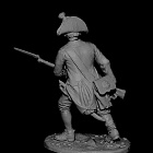 Сборная фигура из металла Рядовой мушкетерских полков, Россия 1799 г, 54 мм, Chronos miniatures
