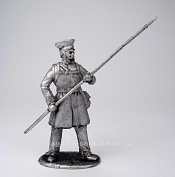 Миниатюра из олова 364 РТ Пеший ратник Рязанского ополчения, 54 мм, Ратник - фото