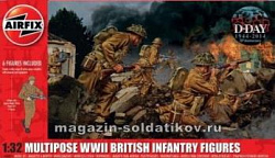 Сборные фигуры из пластика А Британская пехота ВМВ 1:32 Airfix (55211) (55211)
