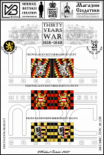 MBC_TYW_28_128 Знамена, 28 мм, Тридцатилетняя война (1618-1648), Брабант, Кавалерия