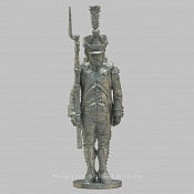 Сборная миниатюра из металла Сержант-гренадер в кивере (на плечо) Франция 1807-1812 гг, 28 мм, Аванпост - фото