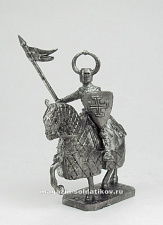 Миниатюра из металла Конный рыцарь Тевтонского ордена, 40 мм, Солдатики Публия - фото