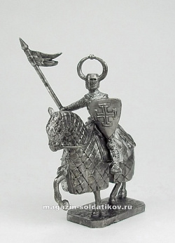 Миниатюра из металла Конный рыцарь Тевтонского ордена, 40 мм, Солдатики Публия