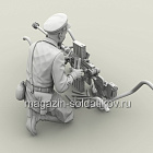 Сборная фигура из смолы SM 3124 Майор РККА с трофейным японским противотанковым ружьём (тип 97), 1:35, SOGA miniatures (SM-3124) (SM-3124)