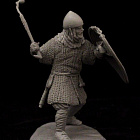 Сборная миниатюра из смолы The Foot warrior,13th c. 54 mm Medieval Forge Miniatures