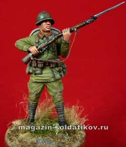 Сборная миниатюра из металла Пехотинец Красной Армии, 1938-1941, 54 мм, Chronos miniatures