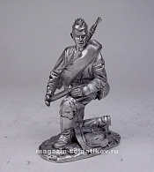 Миниатюра из олова 197 РТ Заряжающий орудия 54 мм, Ратник - фото