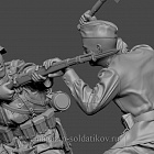 Сборная фигура из смолы Схватка красноармейца с солдатом Вермахта. 1941-42 г., 1:35, SOGA miniatures (SM 3013) (SM 3013)