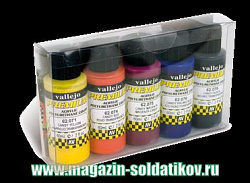 Набор флюоресцентных красок 5х60 мл. Vallejo Premium