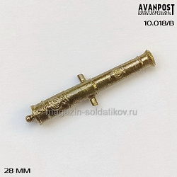 Бронзовый ствол для лёгкой 6-фунтовой пушки, 28 мм Аванпост (10018/B) (10018/B)