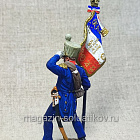 Миниатюра из олова Орлоносец линейной пехоты, 1812 г., Франция, 54 мм, Студия Большой полк (ИЛ2421.12.03.54) (ИЛ2421.12.03.54)