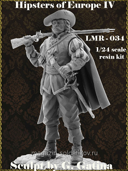 Сборная миниатюра из смолы Hipsters of Europe IV, 75 мм, Legion Miniatures (LMR-034) (LMR-034)
