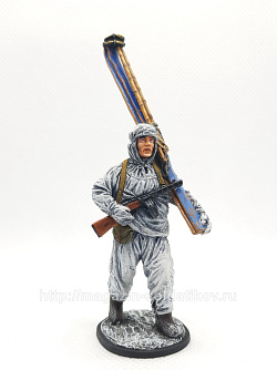 Миниатюра в росписи Лыжник-автоматчик РККА, 1941-44 гг. СССР, 54 мм (НФ0166.14.01.54) (НФ0166.14.01.54)