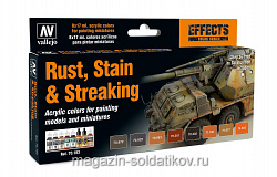 Набор Model Air Rust (8 цв.) Stain & Streaking Vallejo