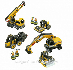 Объемный пазл. Набор сборных игрушек «Стройплощадка на ладони». Материал: картон + изолон. Умбум (193) (193)