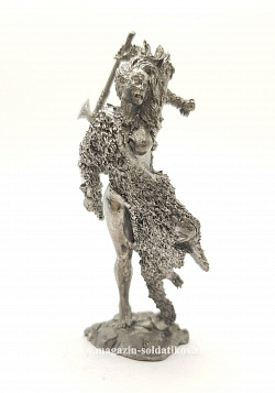 Миниатюра из олова 54038 СП Скандинавская воительница - берсерк, IX-X вв, Солдатики Публия