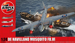 Сборная модель из пластика А Самолет De Havilland Mosquito NFII/FBVI (1:24) Airfix (25001) (25001)