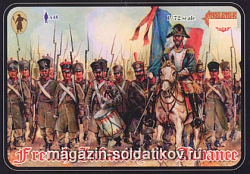 Солдатики из пластика Француская пехота в наступлении (1/72) Strelets (М026) (М026)