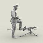 Сборная фигура из смолы SM 3128 Лейтенант с трофейным японским пулемётом (тип 92), 1:35, SOGA miniatures (SM-3128) (SM-3128)