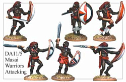 Фигурки из металла Масаи воины, 28 mm Foundry (DA 115) (DA 115)