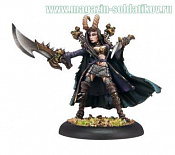 Сборная миниатюра из металла PIP 34068 Cryx Warcaster Pirate Queen Skarre - 2009 BLI Warmachine - фото