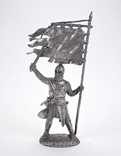 Миниатюра из олова Рыцарь Ордена Святого Гроба господнего Иерусалимского, XII в. 54 мм, Солдатики Публия - фото